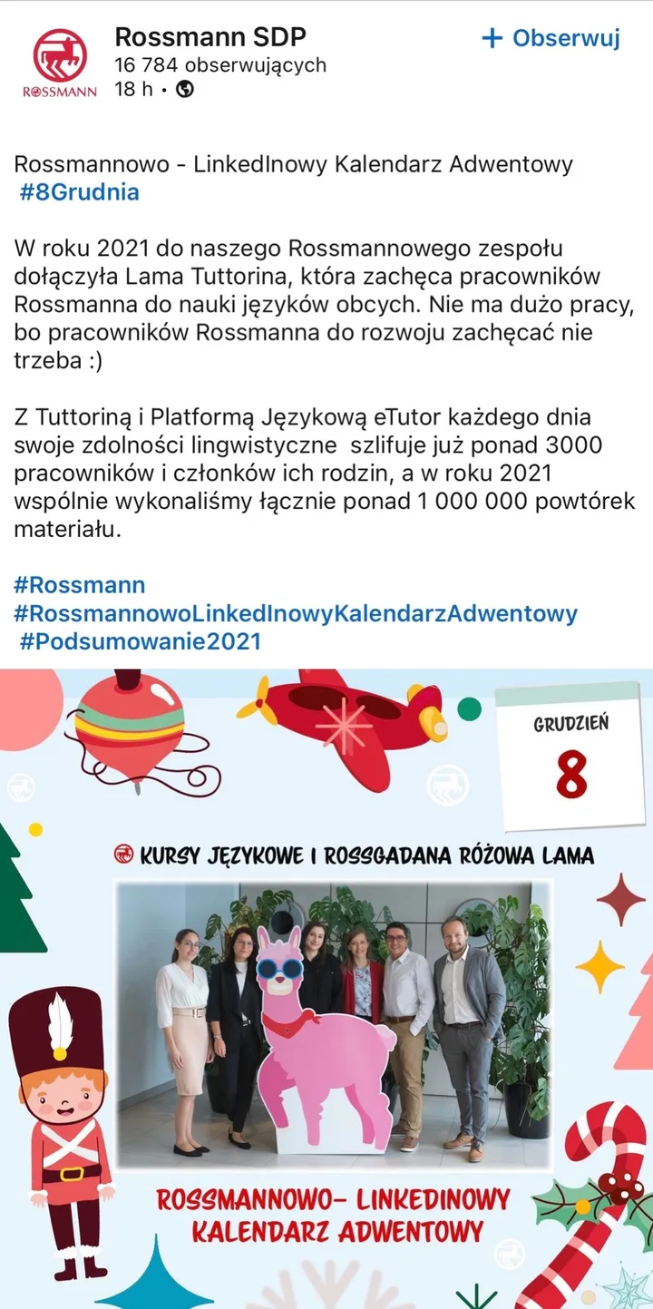 Post Rossmann SDP o nauce języków z eTutor